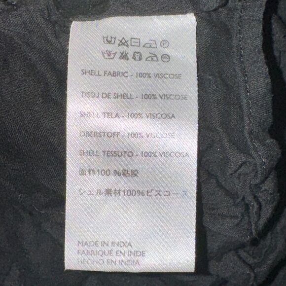 Cleobella Romper Womens Size S Black Sleeveless Ruffle Lace Button Front Pockets - Picture 9 of 9